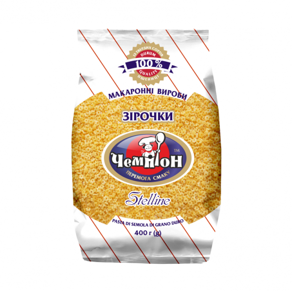 Макаронні вироби ЧЕМПІОН Зірочки, 400 г